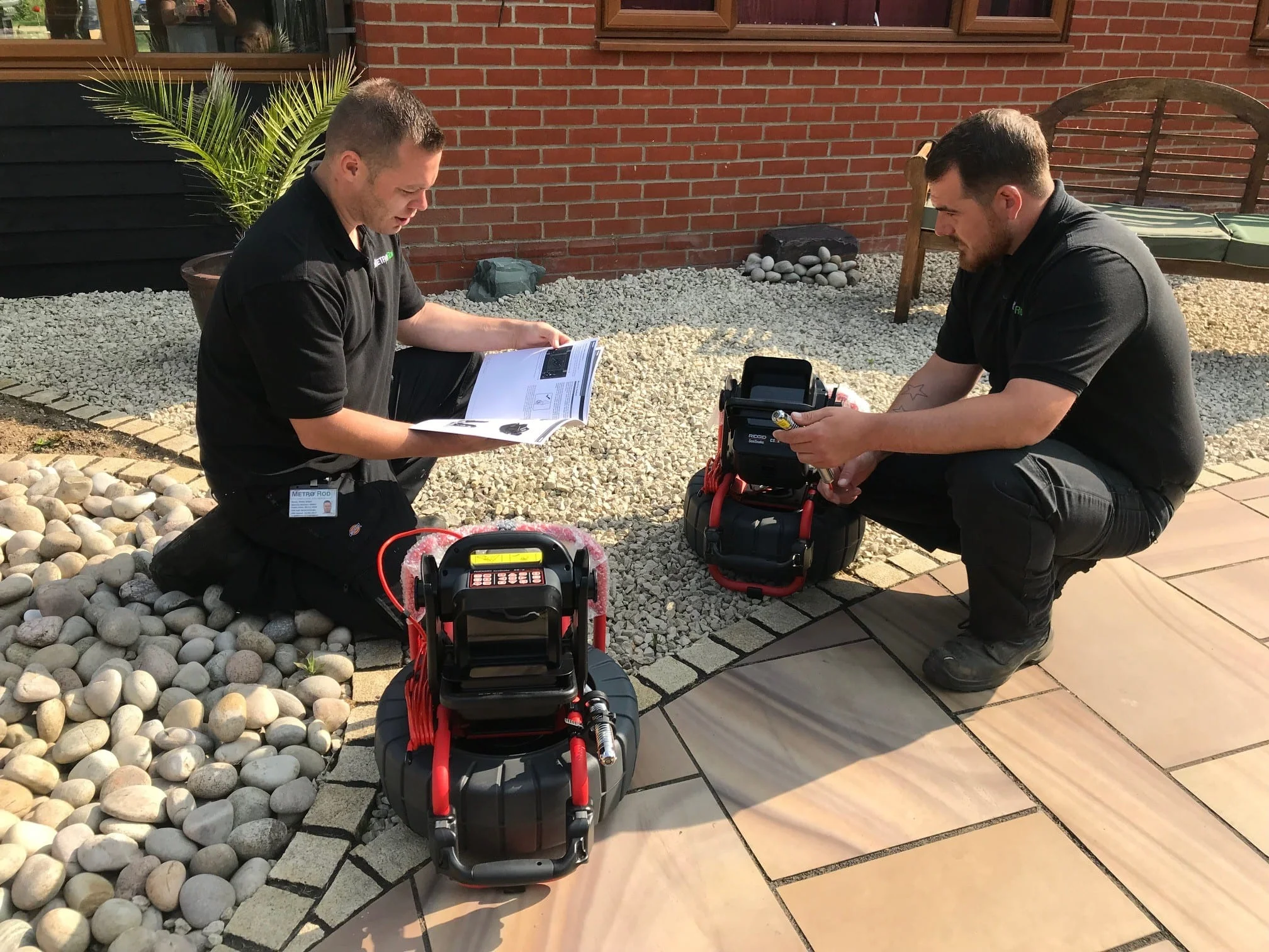 Metro rod norwich engineer’s phil and dean with new look/see cctv equipment