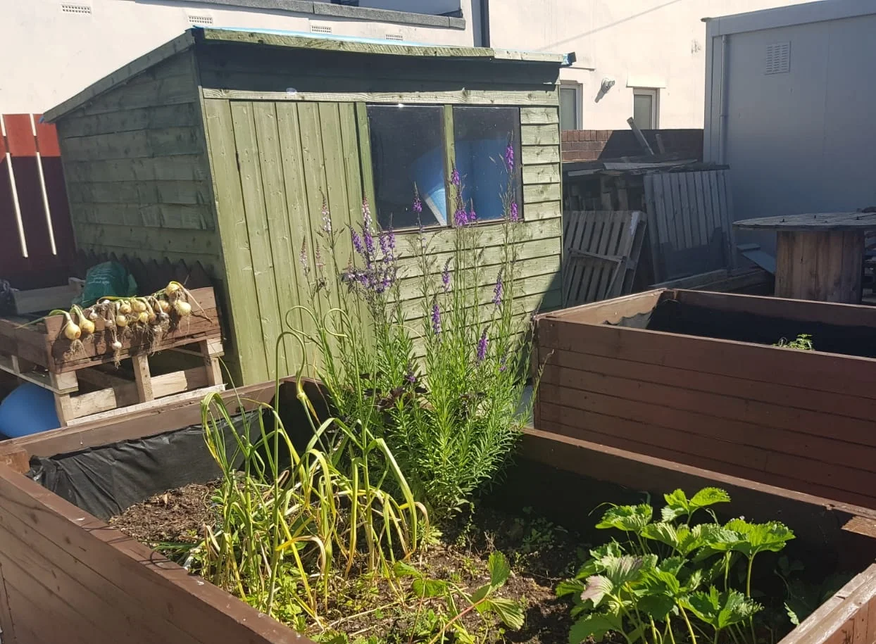 Providing the local community garden with an outside tap at Stobhill link charity