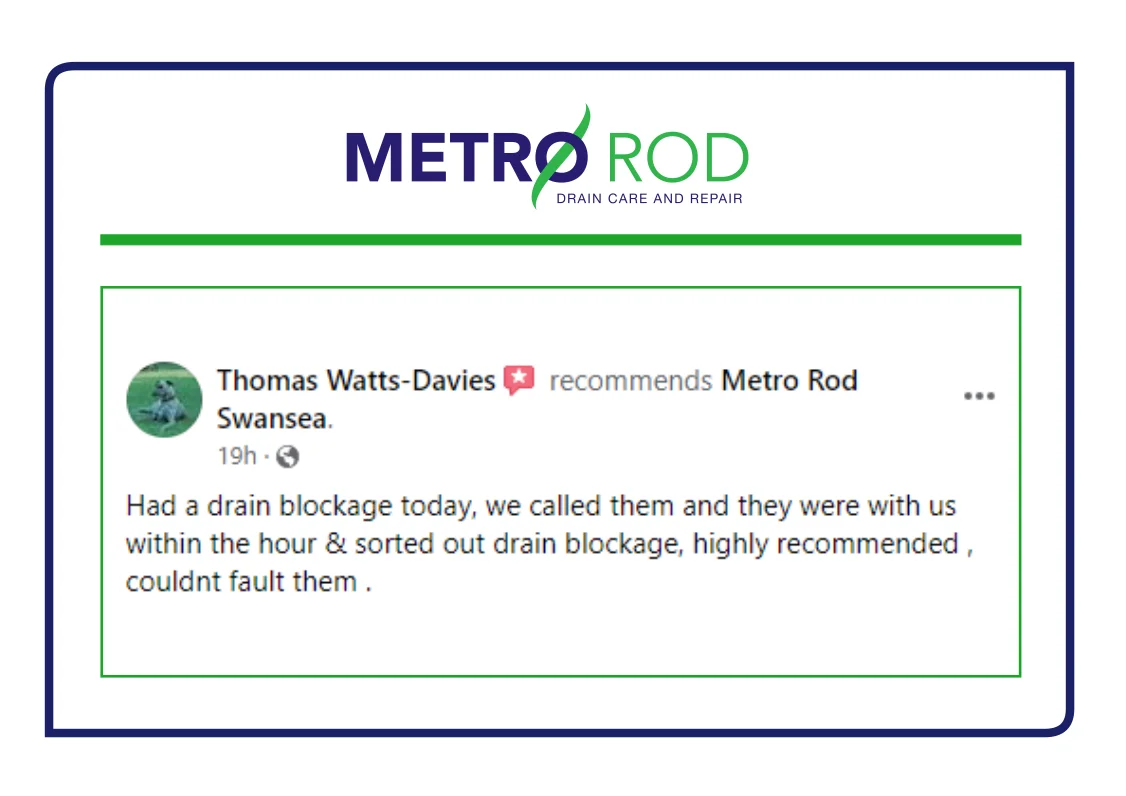 Rapid response & fix from metro rod swansea