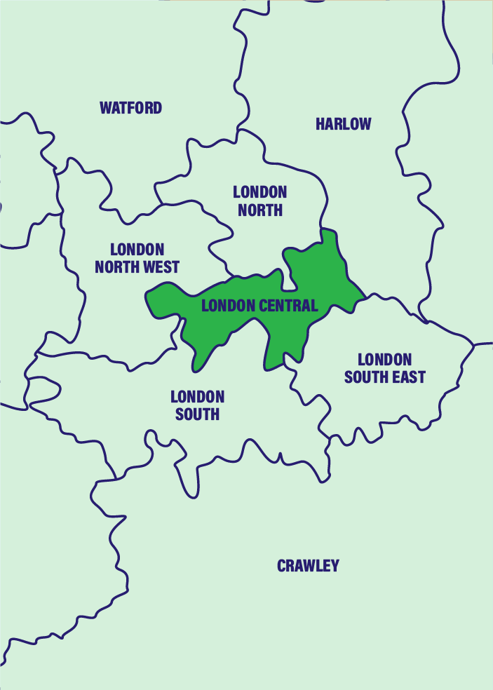 Metro Rod London Central Coverage Map