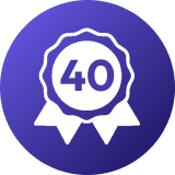 Icon 40 Year Badge