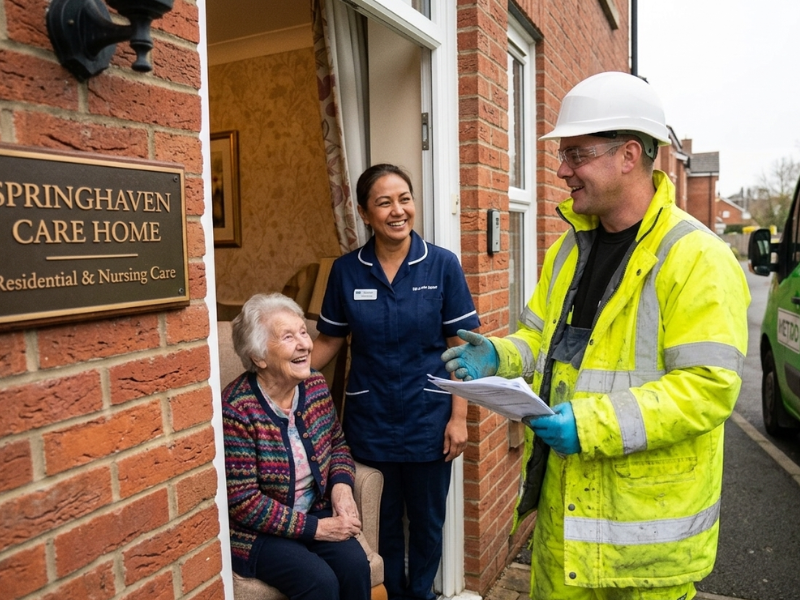 Metro Rod Engineer Attending A Care Home