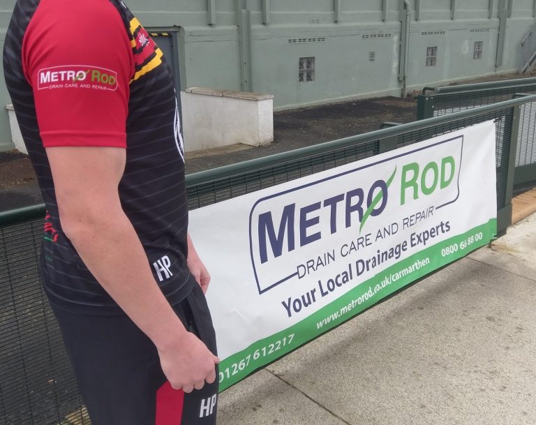 Metro Rod Swansea Carmarthen Quins Rugby Club Sponsors Blocked Drain Experts 1