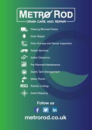 Swindon drain care Metro Rod services