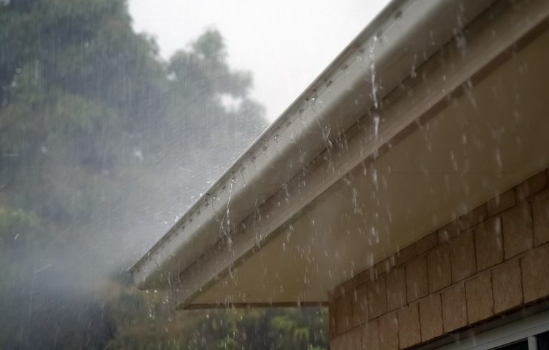 Rain Overflowing Gutter