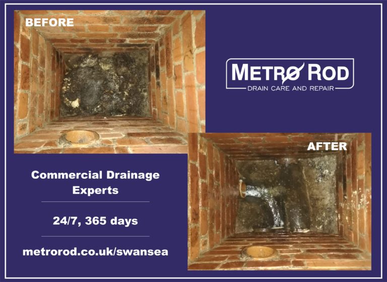 Before after blocked drain swansea neath port talbot metro rod swansea drain survey llanelli carmarthen pembroke